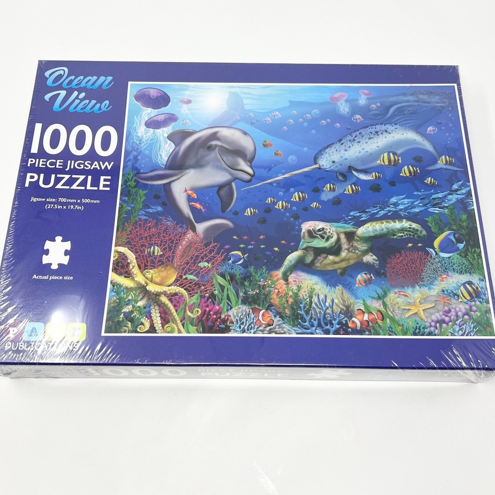 1000 Piece Jigsaw Puzzle Ocean View Dolphin Sea Creature Sealed in Box NEW